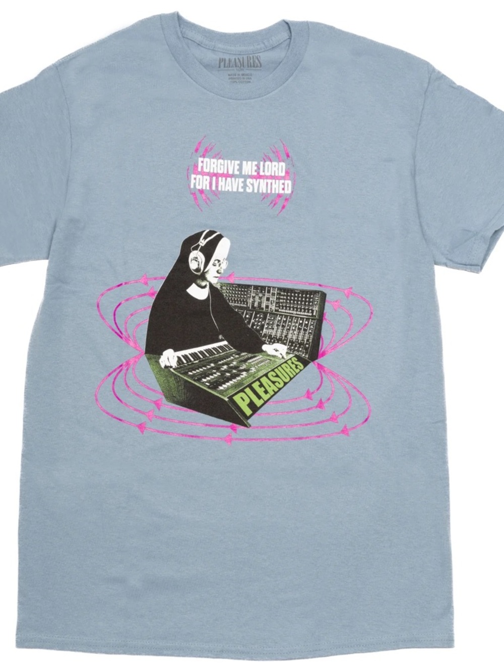 PLEASURES SYNTH TEE IN SLATE